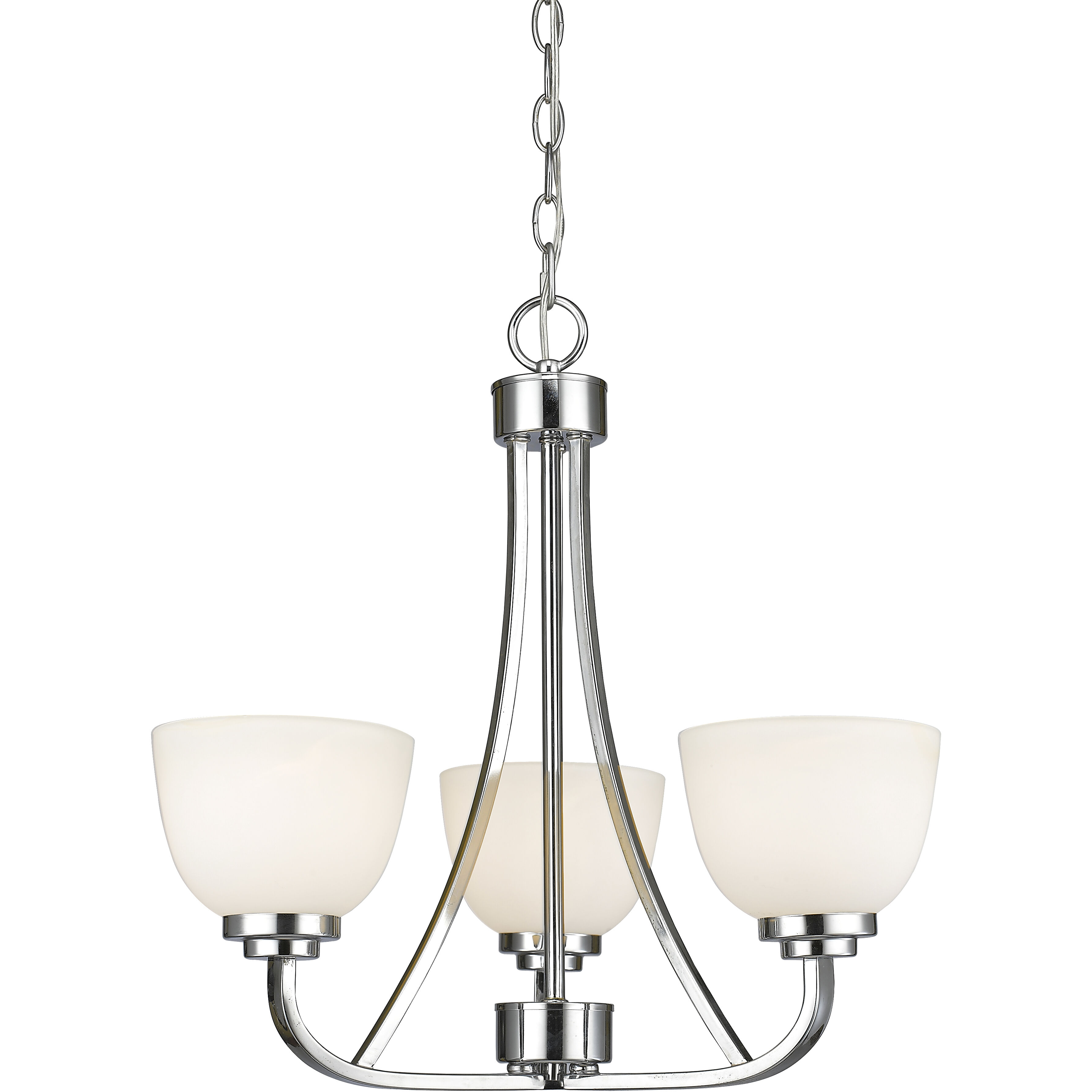Ashton 3 Light 20.5 inch Chrome Chandelier Ceiling Light
