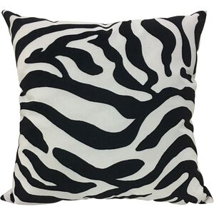 Zebra 17.7 X 17.7 inch Black/White Pillow