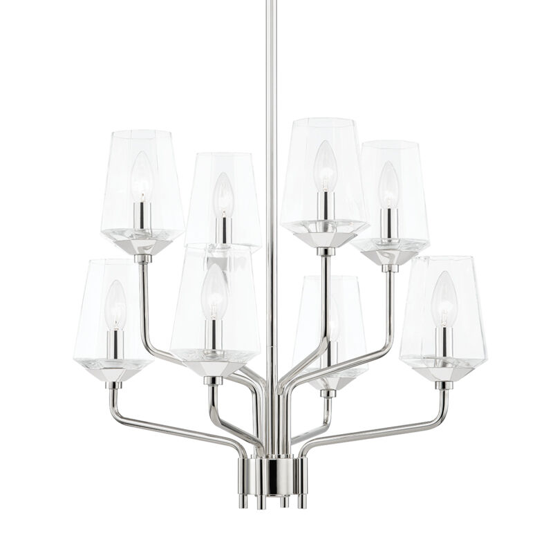 Kayla 8 Light 24 inch Polished Nickel Chandelier Ceiling Light