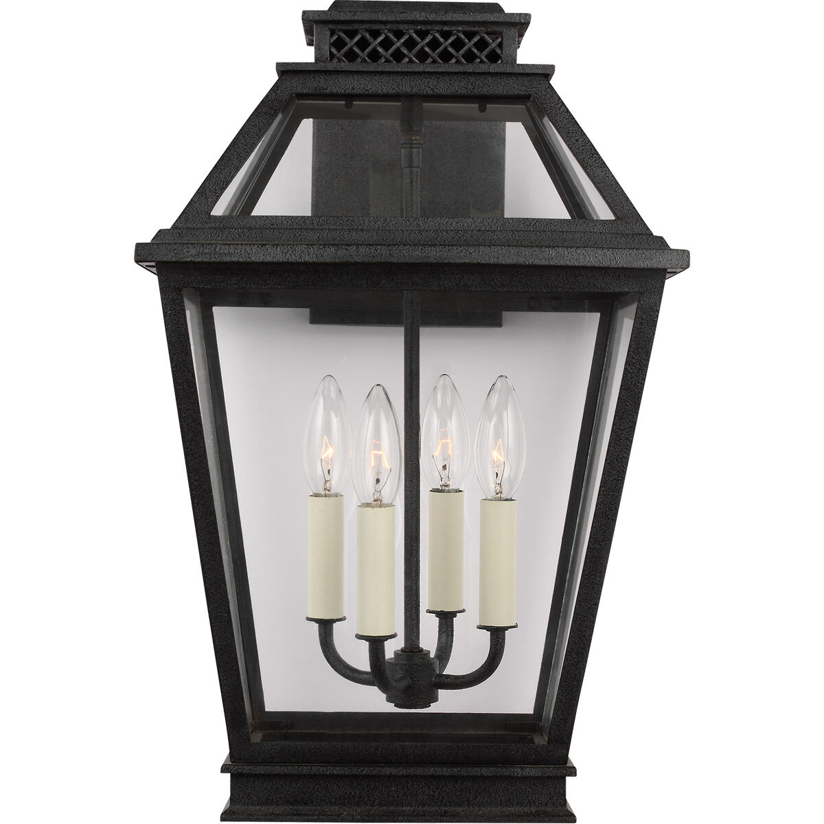 C&M by Chapman & Myers Falmouth 4 Light 19 inch Dark Weathered Zinc Outdoor Wall Lantern