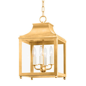 Leigh 4 Light 11 inch Vintage Gold Leaf Pendant Ceiling Light