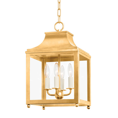 Leigh 4 Light 11 inch Vintage Gold Leaf Pendant Ceiling Light