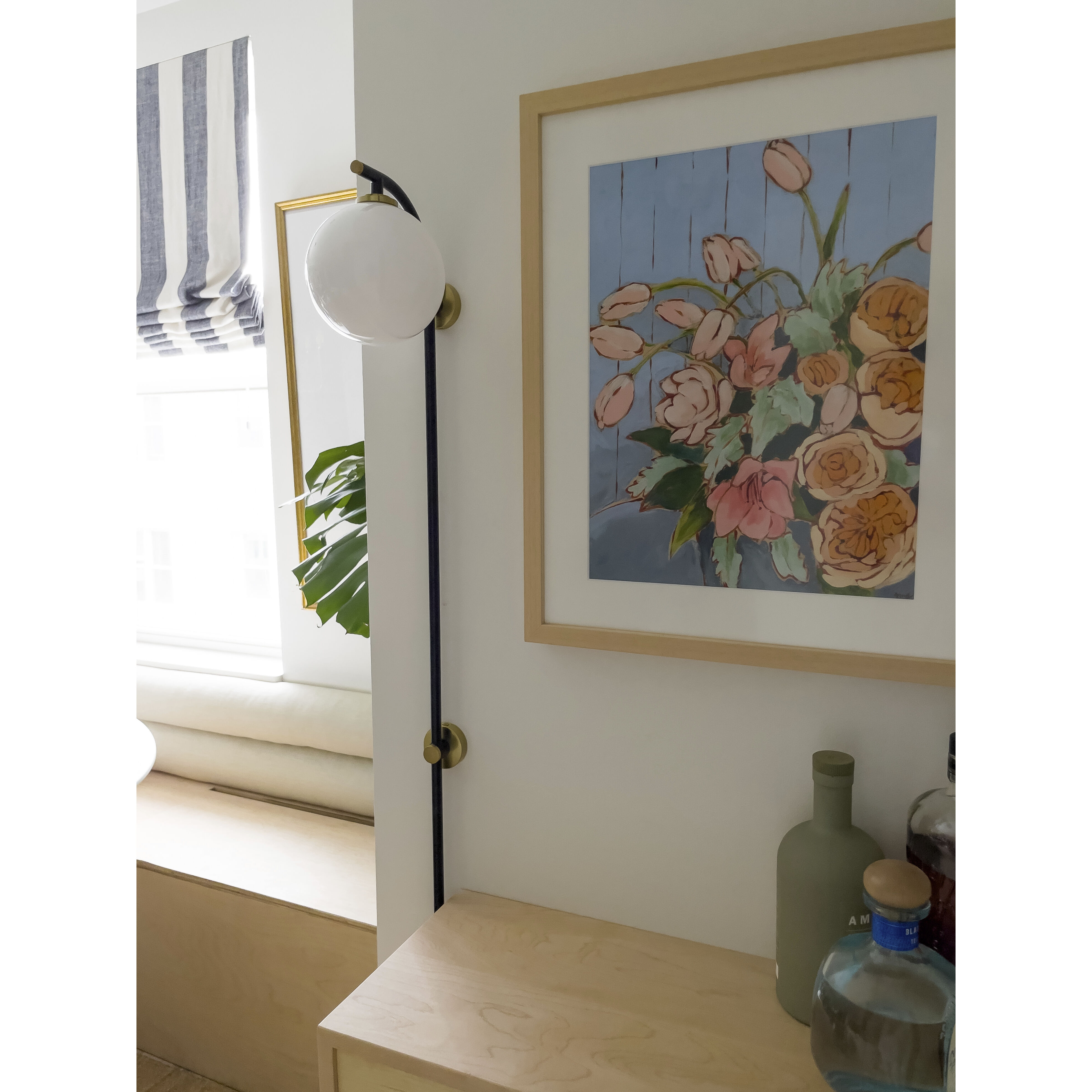 Faye 4.00 watt Aged Brass/Soft Black Portable Wall Sconce Wall Light