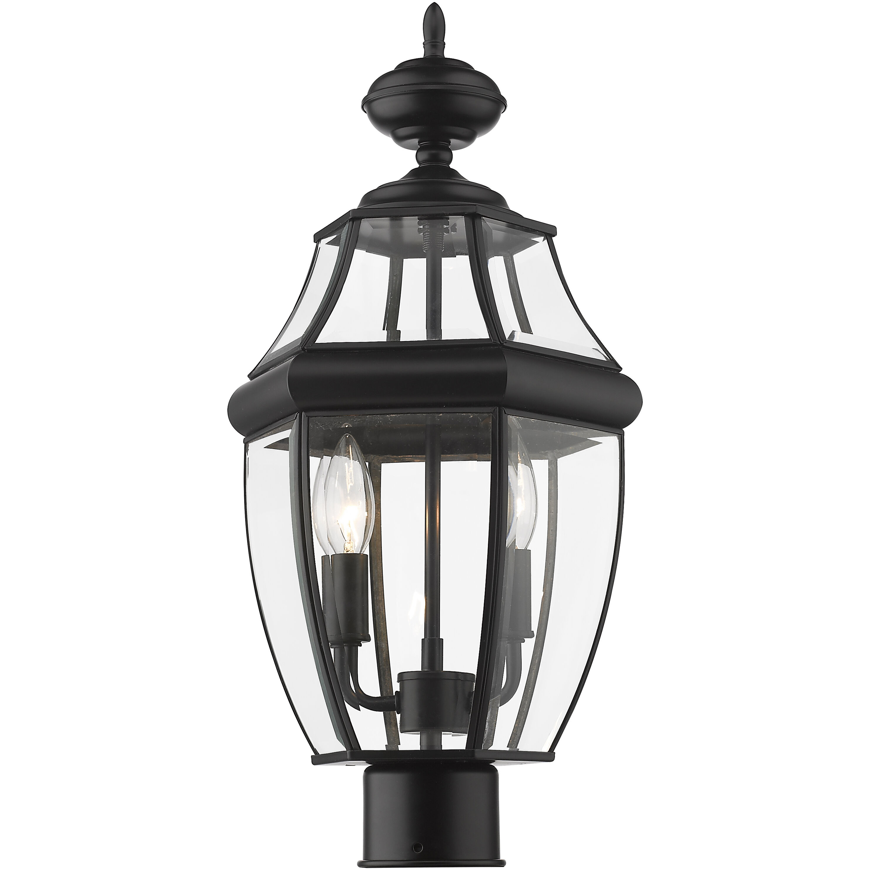 Westover 2 Light 18.25 inch Black Outdoor Post Mount Fixture