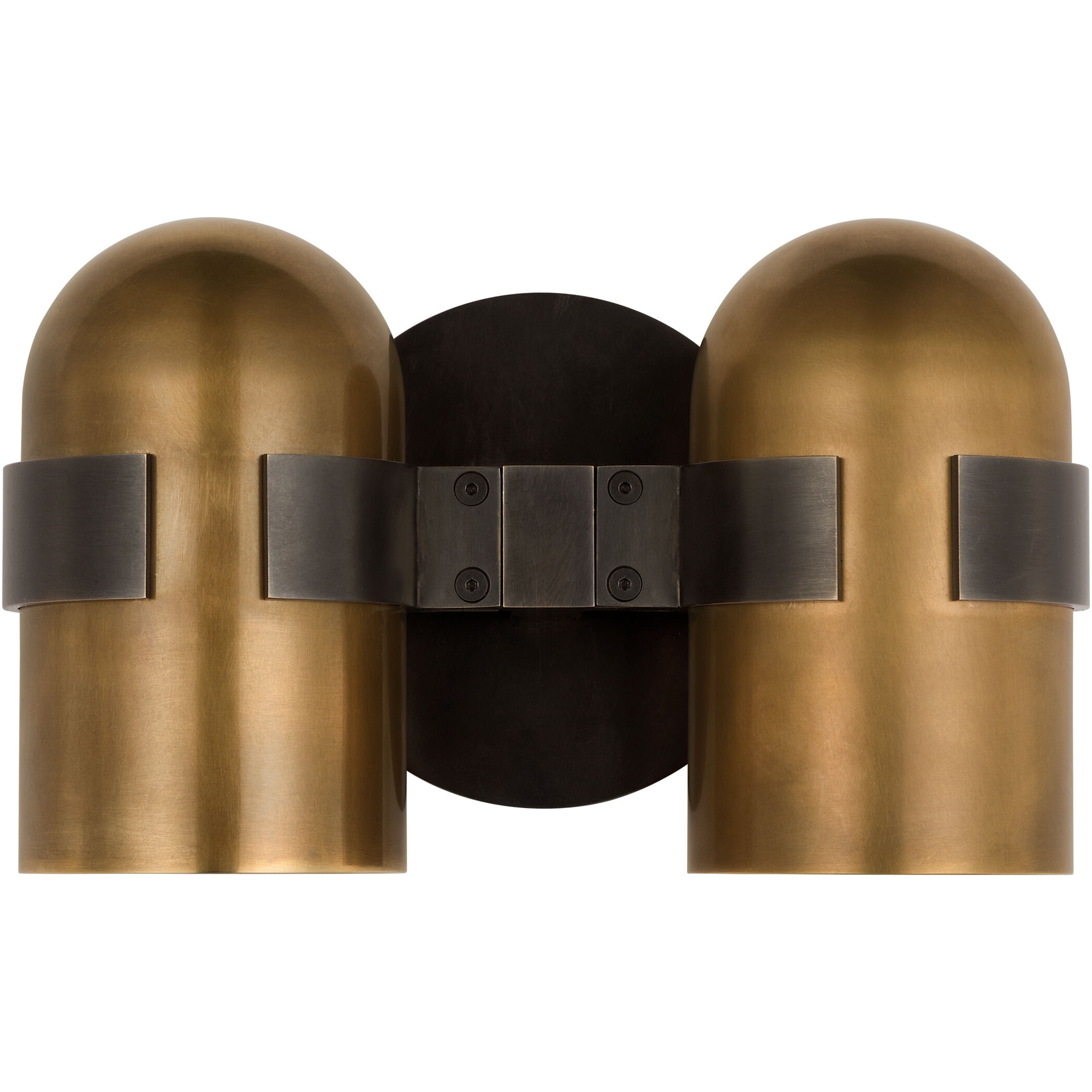 Avroko Octavia 2 Light 4 inch Blackened Bronze/Bright Worn Brass ADA Wall Sconce Wall Light