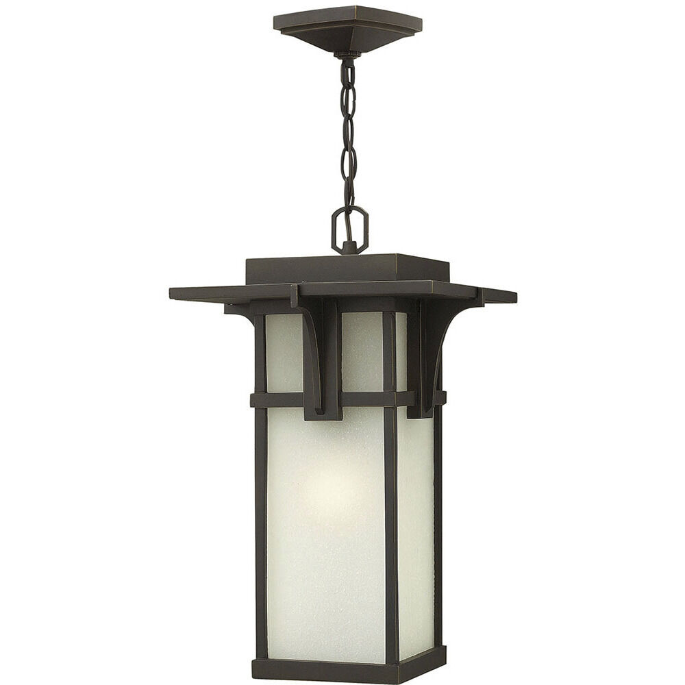 Manhattan 1 Light 11.25 inch Oil Rubbed Bronze Outdoor Hanging Lantern