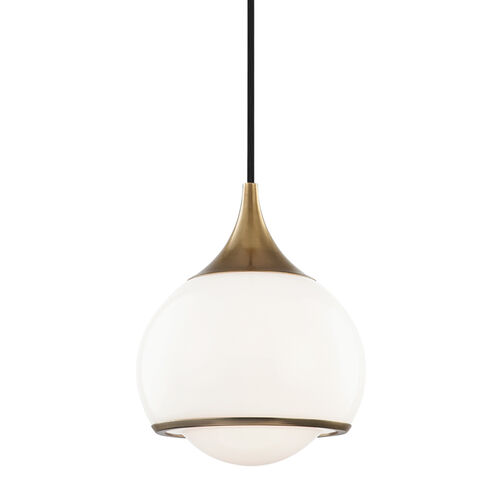 Reese 1 Light 7 inch Aged Brass Pendant Ceiling Light