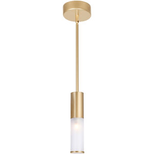 Pipes LED 5 inch Brass Down Mini Pendant Ceiling Light