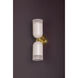Liba 2 Light 4.75 inch Aged Brass/Soft Peignoir Wall Sconce Wall Light
