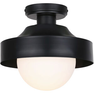 Baylor 1 Light 11 inch Black Outdoor Ceiling Lantern