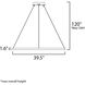 Groove LED 39.5 inch Gold Single Pendant Ceiling Light