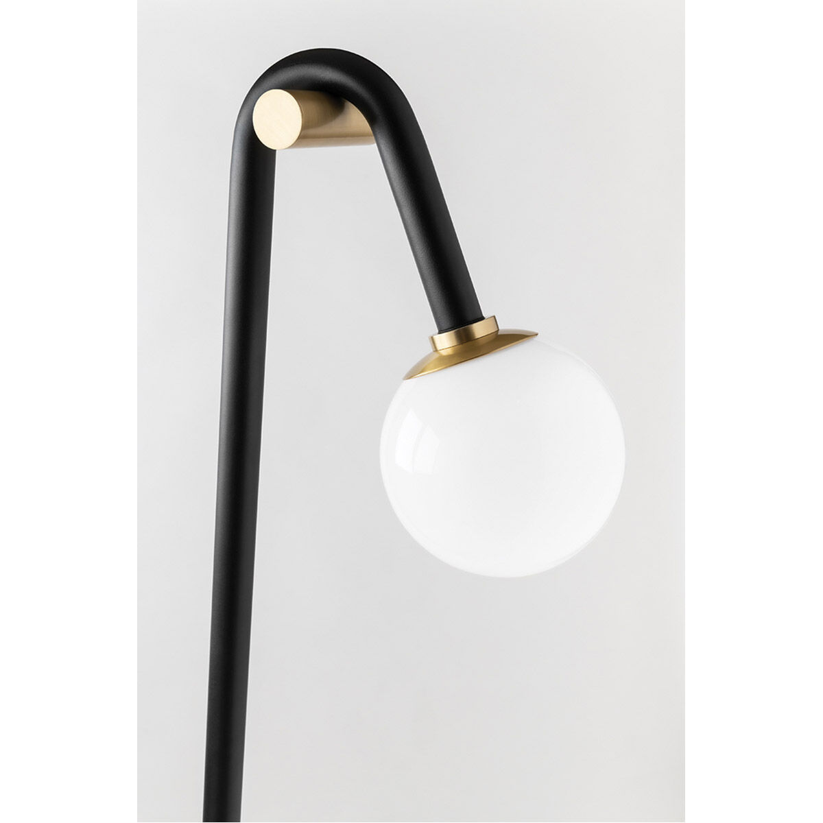 Whit 60 inch 60.00 watt Aged Brass/Black Floor Lamp Portable Light