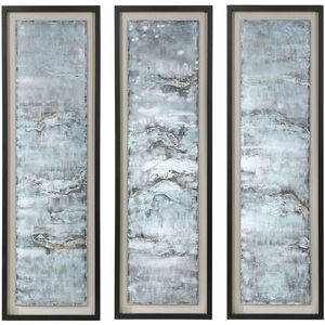 Ocean Swell 66 X 21 inch Painted Metal Art, Set of 3