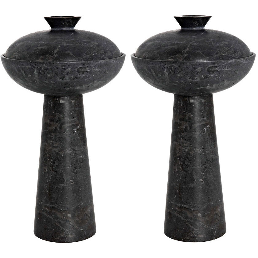 Guy Black Marble Decor Accessory, Set of 2