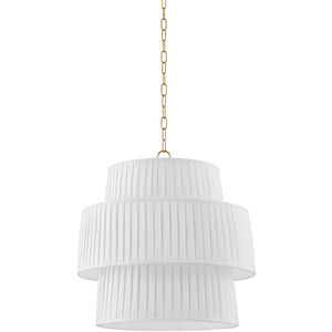 Rya 1 Light 22 inch Aged Brass Pendant Ceiling Light