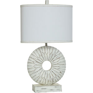 Cameron 27 inch 100.00 watt Weathered White Table Lamp Portable Light