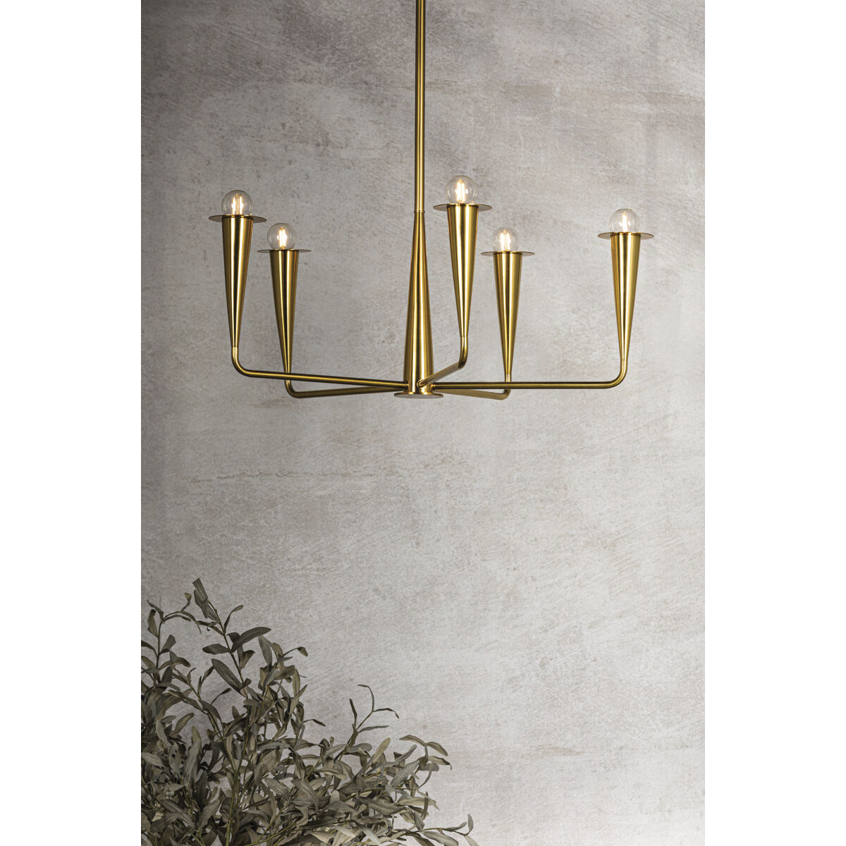 Danna 5 Light 29.75 inch Aged Brass Chandelier Ceiling Light