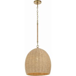 Jace 1 Light 15 inch Soft Gold Pendant Ceiling Light