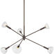 Caraway 6 Light 52.75 inch True Bronze Chandelier Ceiling Light