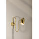 Romee 1 Light 4.75 inch Aged Brass Plug-in Sconce Wall Light