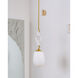 Marina 1 Light 9 inch Aged Brass/Textured White Combo Pendant Ceiling Light
