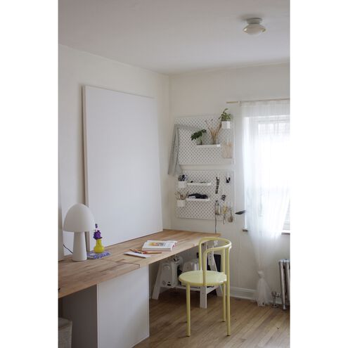 Cadence 1 Light 7 inch White Lustro / Gold Leaf Combo Semi Flush Ceiling Light