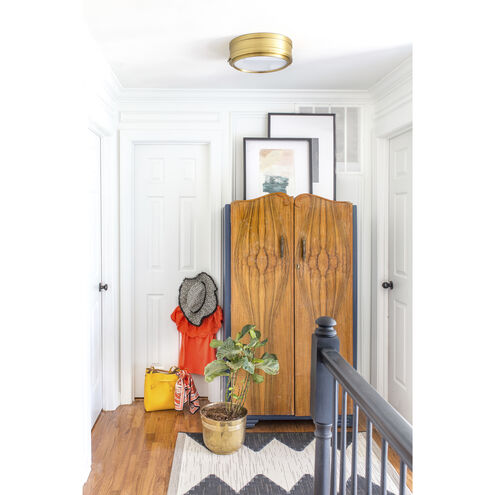 Ashleigh LED 30 inch Aged Brass Chandelier Ceiling Light