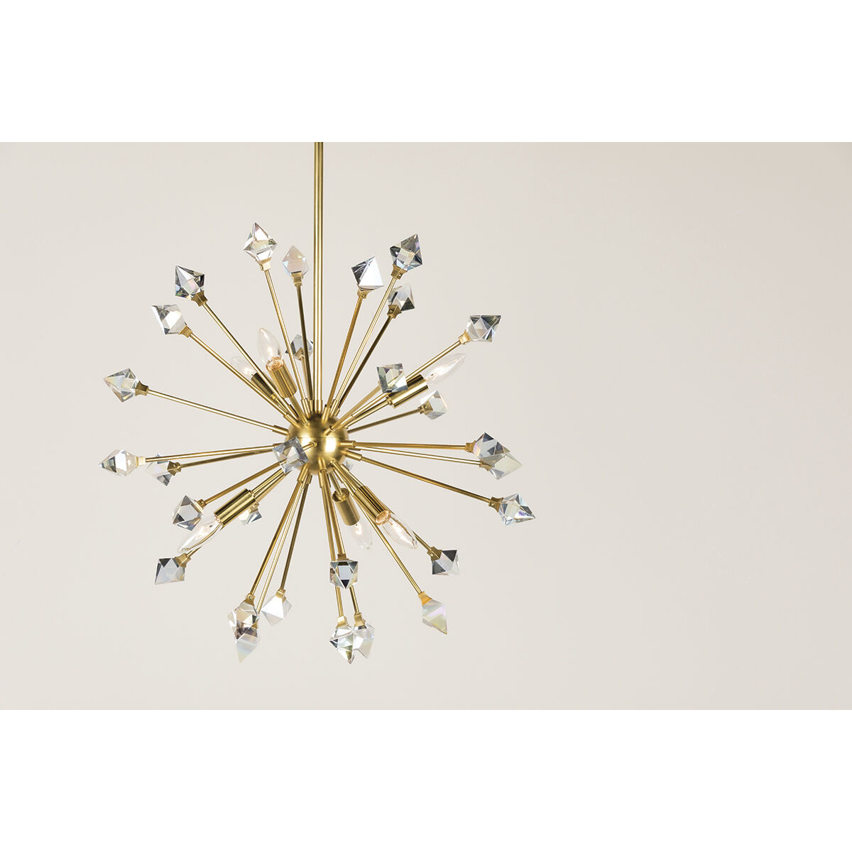 Genesis 6 Light 24.5 inch Aged Brass Chandelier Ceiling Light