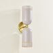 Liba 2 Light 4.75 inch Aged Brass/Soft Peignoir Wall Sconce Wall Light