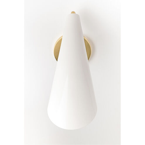 Talia 1 Light 5 inch Aged Brass/Dove Gray Wall Sconce Wall Light