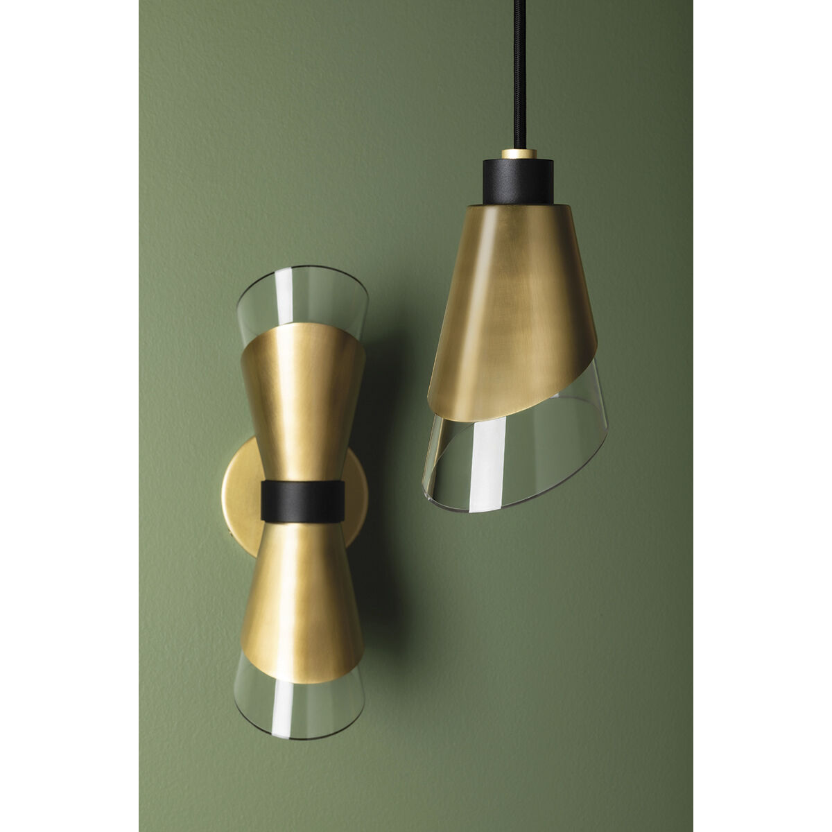 Angie LED 5 inch Aged Brass Pendant Ceiling Light