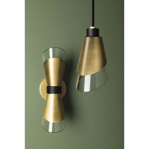Angie LED 5 inch Aged Brass Pendant Ceiling Light
