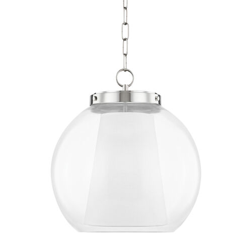 Sasha LED 15 inch Polished Nickel Pendant Ceiling Light