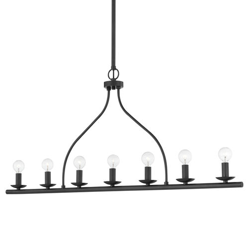 Kendra 7 Light 44 inch Old Bronze Island Pendant Ceiling Light