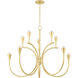 Aviana 10 Light 38 inch Aged Brass Chandelier Ceiling Light