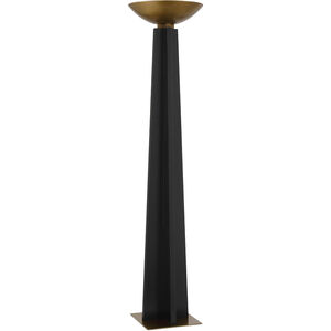 Calyx 71 inch 28.00 watt Black/Antique Brass Torchiere Floor Lamp Portable Light
