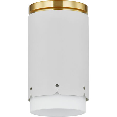 Asa 1 Light 4.75 inch Aged Brass/Soft White Flush Mount Ceiling Light in Aged Brass and Soft White