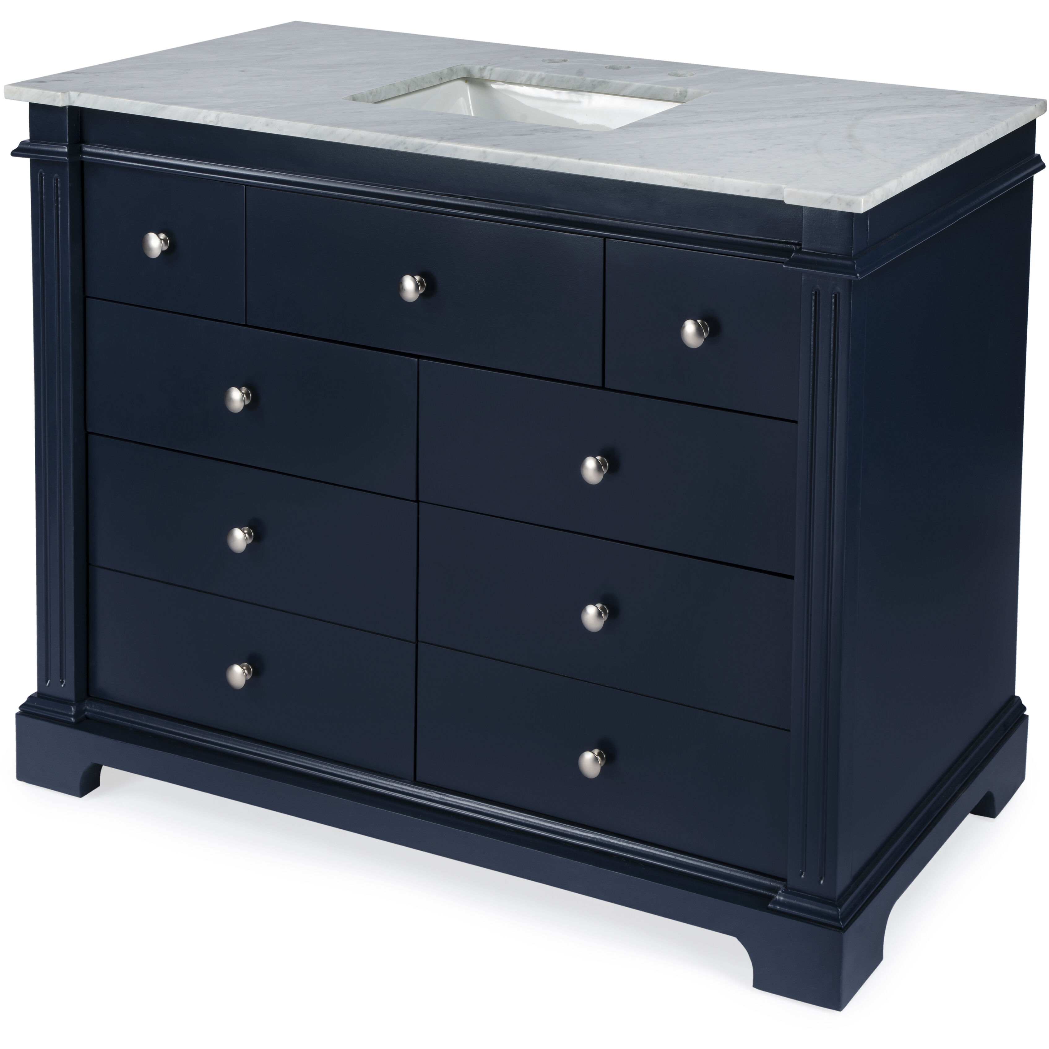 Harley 48" Single Bathroom Vanity Set in Navy Blue
