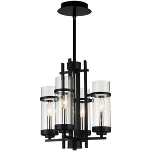 Sierra 4 Light 14 inch Black Up Mini Pendant Ceiling Light
