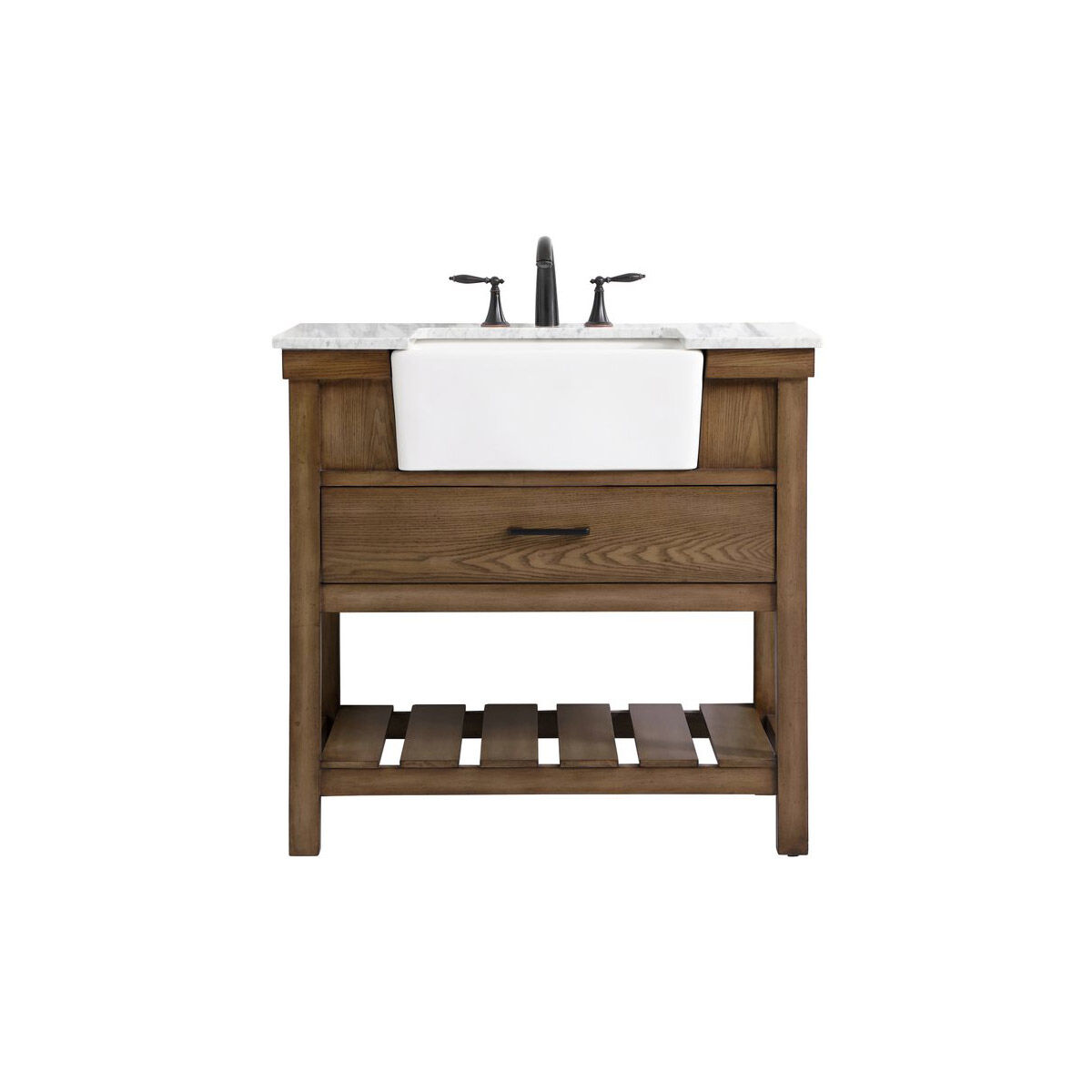 Clement 36 X 22 X 34 inch Driftwood Bathroom Vanity Cabinet