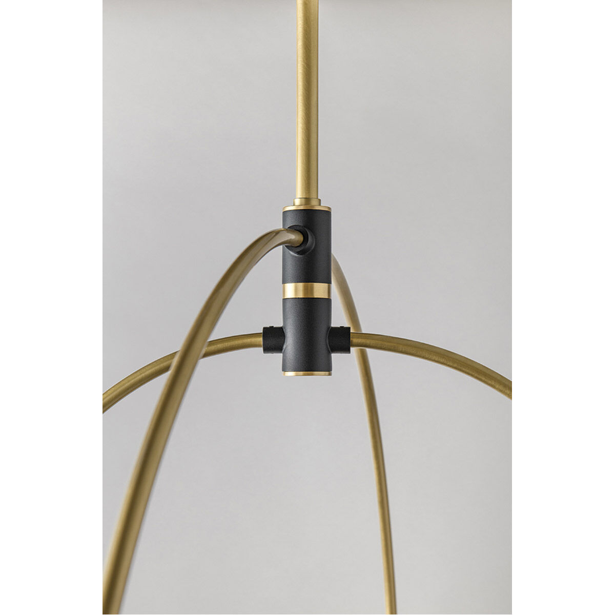 Willow 2 Light 38 inch Aged Brass / Black Chandelier Ceiling Light