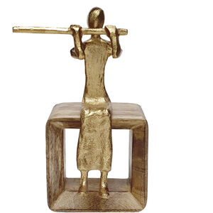 Musician Gold and Natural Figurine