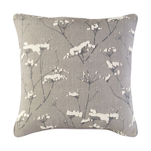 Enchanted 22 X 22 inch Taupe and Charcoal Throw Pillow