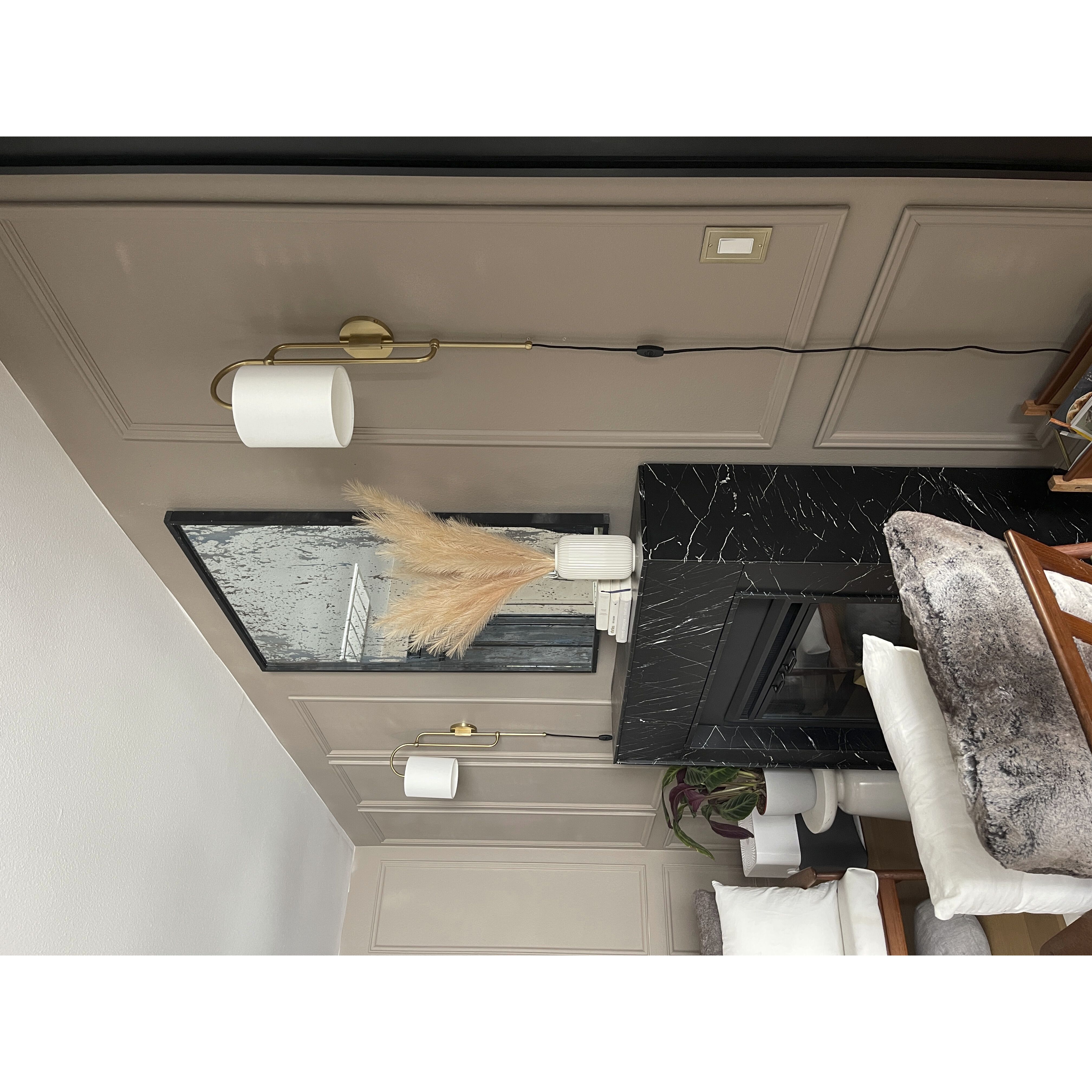 Caroline 1 Light 7 inch Aged Brass Plug-In Sconce Wall Light