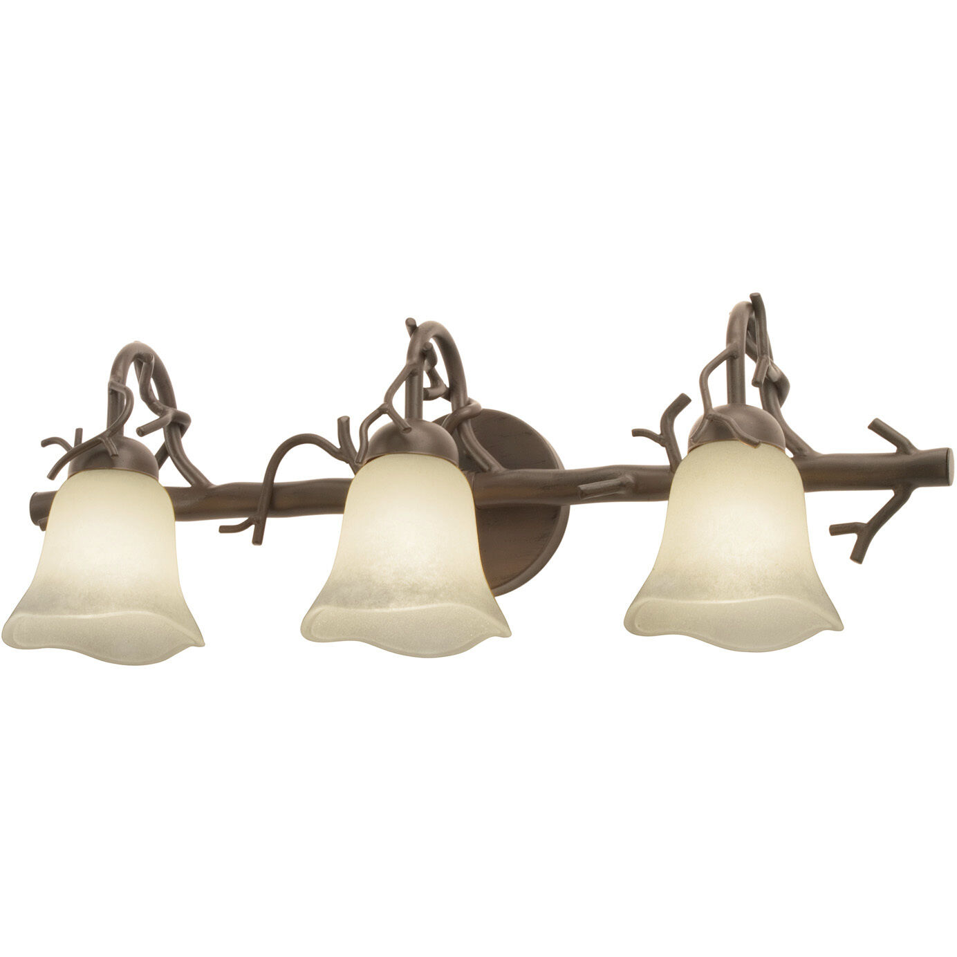 Vine 3 Light 27 inch Bark Bath Light Wall Light in Small Piastra (1255)