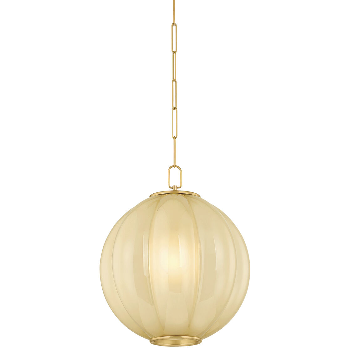 Bernadine 1 Light 15.5 inch Aged Brass Pendant Ceiling Light