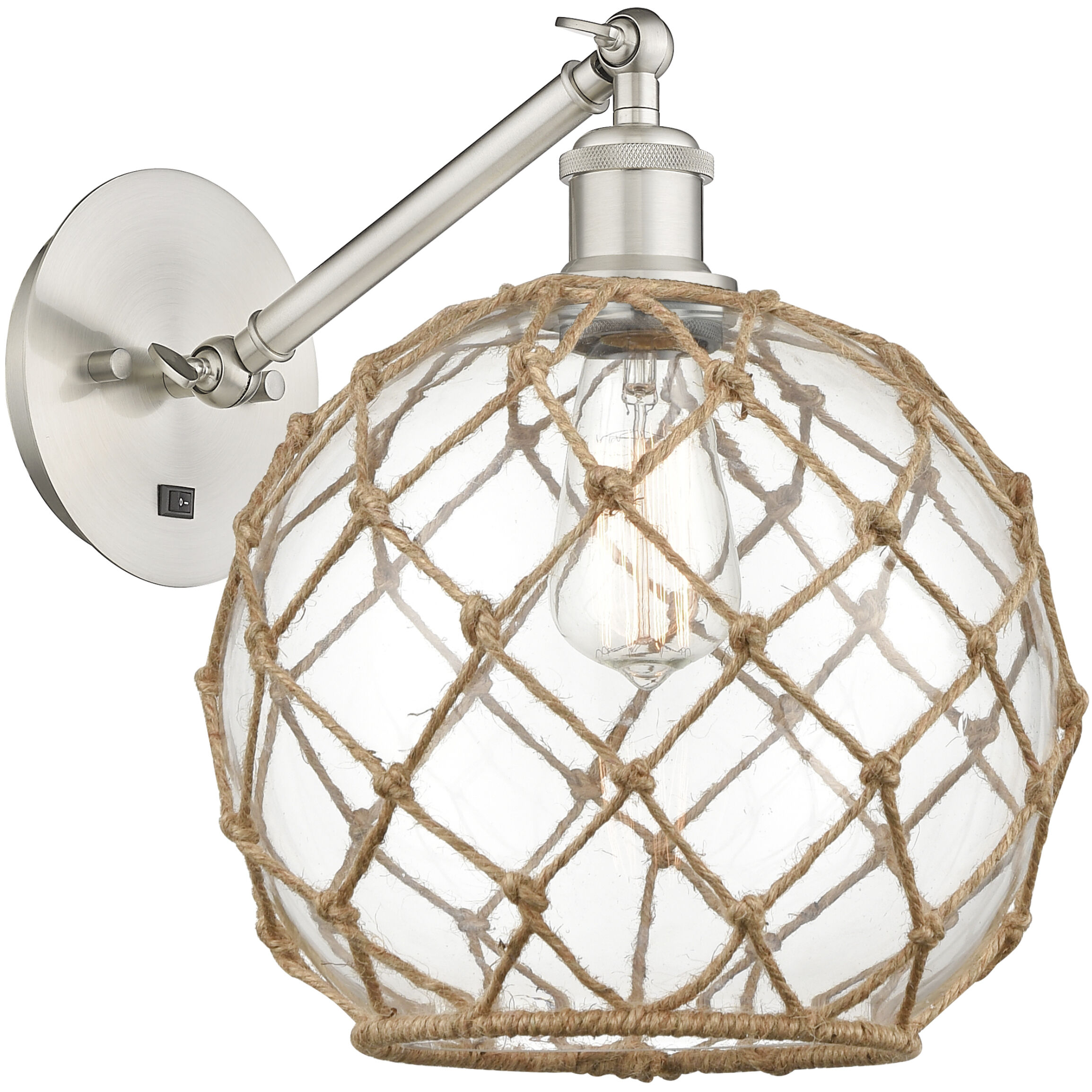 Ballston Farmhouse Rope 1 Light 10.00 inch Wall Sconce