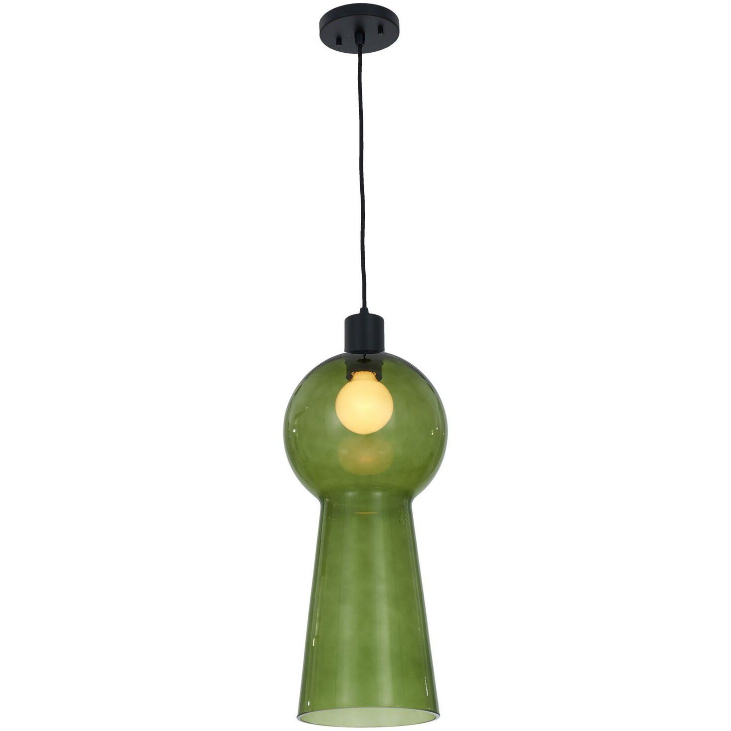 Cores 1 Light 9 inch Matte Black Pendant Ceiling Light