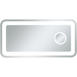 Lux 40 X 20 inch Glossy White Lighted Wall Mirror