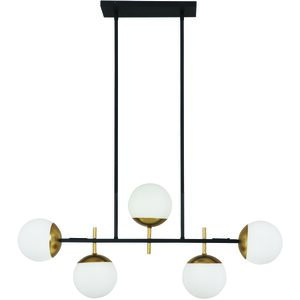 Alluria 5 Light 36 inch Weathered Black W/Autumn Gold Island Light Ceiling Light